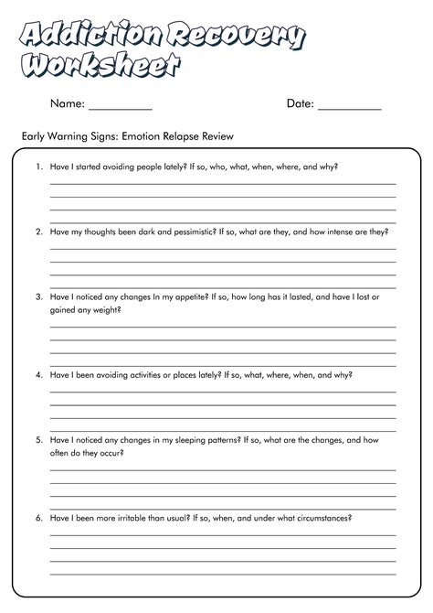 This is an evidence-based model that is used by many therapists to help their clients solve problems. . Accountability in recovery worksheets pdf